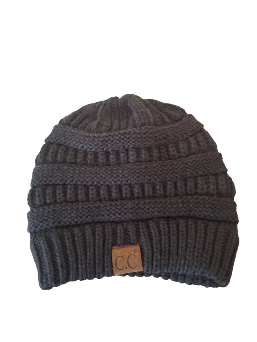 C.C Exclusives Black Knit Beanie Womens Slouchy Winter Hat Cozy Minimalist Ski